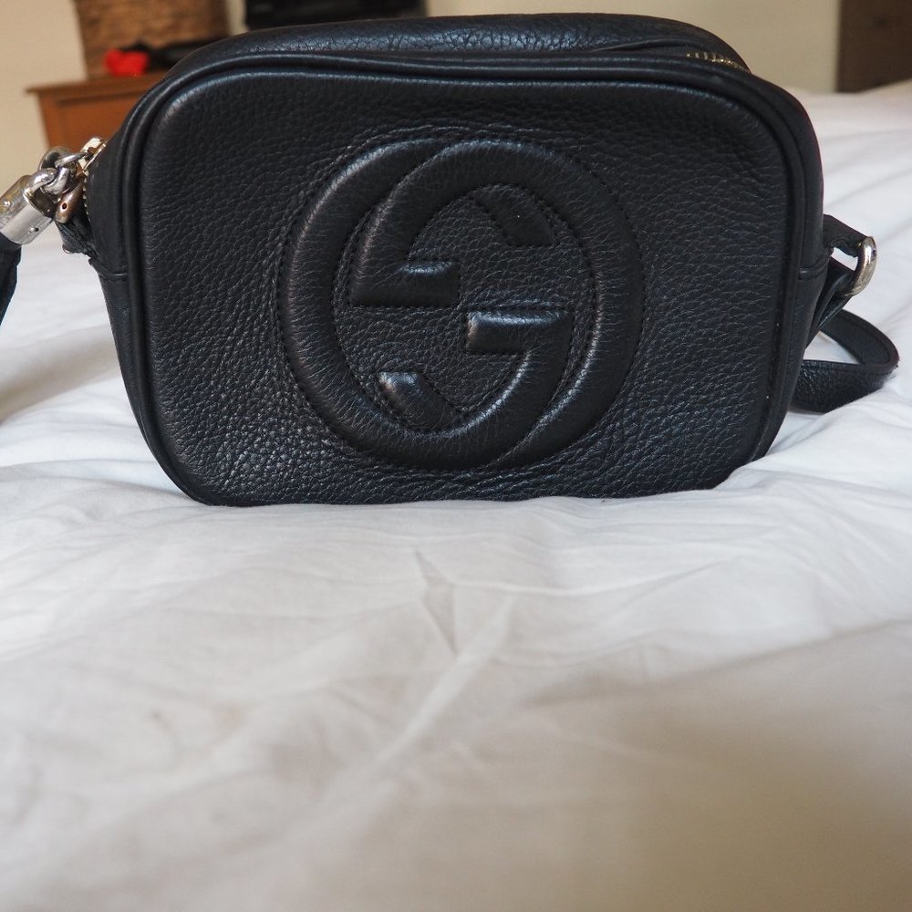 Gucci Soho Small Black Leather Disco Bag